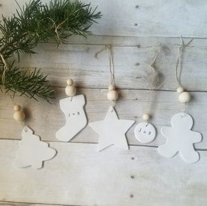 Christmas Tree Clay Ornaments and Oil Diffuser